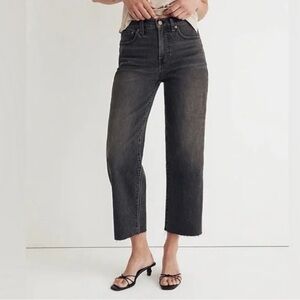 Madewell The Perfect Vintage Wide Leg Crop Jean Gray Wash Size 29